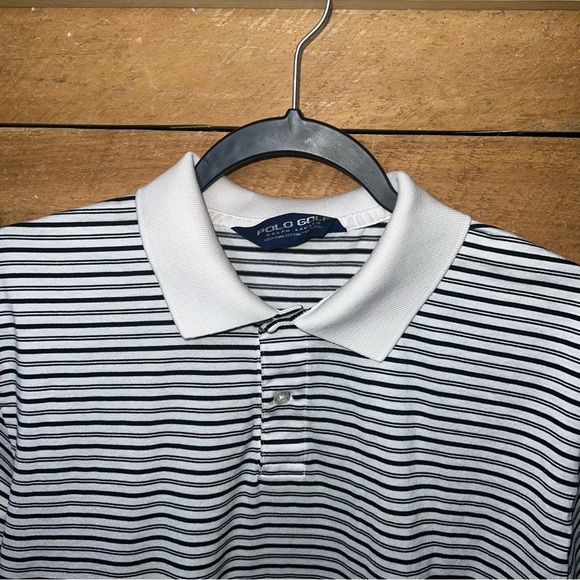 Polo Golf Ralph Lauren Shirt White Blue Striped Men’s 36 - Picture 4 of 10